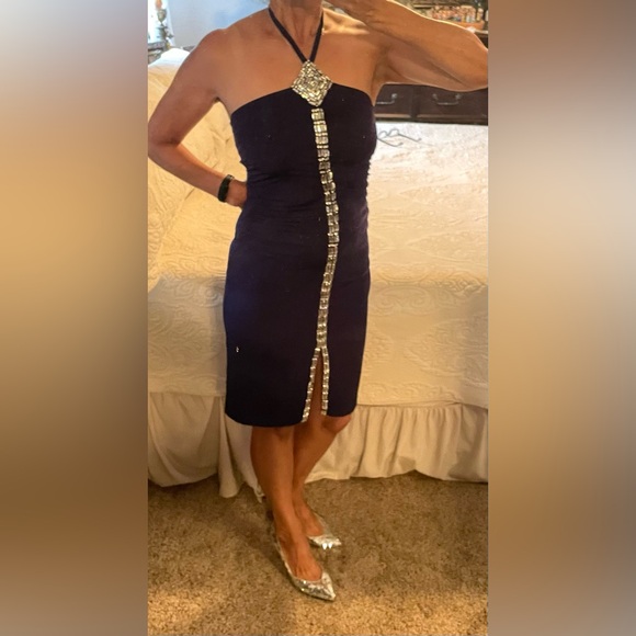 Moda International Navy cocktail Dress - Picture 3 of 10